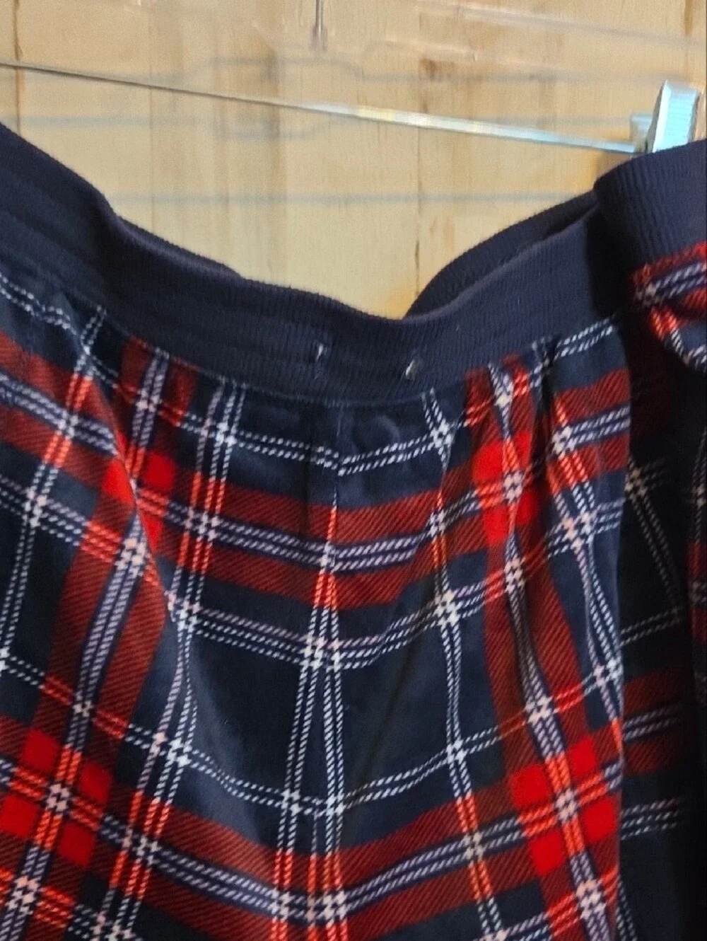 Nautica Red and Navy Plaid Women's Pajama Set